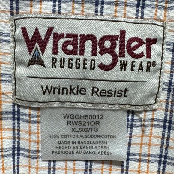 Wrangler Multicolor Plaid Shirt Size XL - Picture 3 of 8